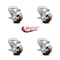 Service Caster 3 Inch High Temp Phenolic Wheel Swivel Bolt Hole Caster Set with Brake SCC SCC-BH20S314-PHRHT-TLB-4 - alternate 4